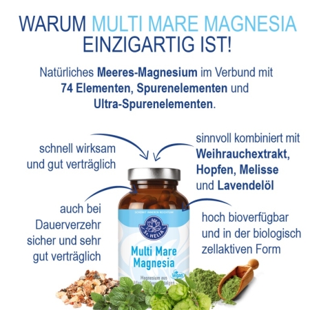 St. Helia Multi Mare Magnesia, 150 Kapseln, vegan